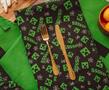 Minecraft Green Creeper Kitchen Set | Apron, Oven Mitt, Dish Towels, Pot Holder