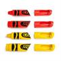 Crayola Set of 4 Crayon Wall Hooks | Happy Harlekin (2x Dandelion, 2x Red)