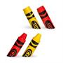 Crayola Set of 4 Crayon Wall Hooks | Happy Harlekin (2x Dandelion, 2x Red)