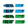 Crayola Set of 4 Crayon Wall Hooks | Cool Cyan (2x Mountain Meadow, 2x Cerulean)