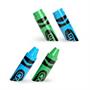 Crayola Set of 4 Crayon Wall Hooks | Cool Cyan (2x Mountain Meadow, 2x Cerulean)