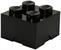 LEGO Desk Drawer 4 Knobs Stackable Storage Box | Black