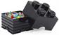 LEGO Desk Drawer 4 Knobs Stackable Storage Box | Black