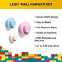 LEGO Wall Hanger Set | Pink | Blue | White