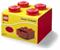 LEGO Desk Drawer 4 Knobs Stackable Storage Box | Red