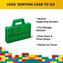 LEGO Sorting Box to-Go Travel Case with Organizing Dividers | Green