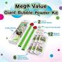 WOWMAZING Mega Value Big Bubble Kit | 2 Wands & Bubble Powder 6-Pack