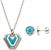 Marvel Black Panther: Wakanda Forever 2-Piece Ironheart Necklace and Earring Set