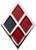 Birds of Prey Harley Quinn Diamond Logo Enamel Collector Pin