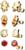 Harry Potter House Gryffindor 4-Piece Stud Earring Set