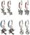 Harry Potter Houses 4-Piece Loop Earring Set