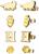 Harry Potter House Hufflepuff 4-Piece Stud Earring Set