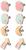 Pusheen Space 4-Piece Enamel Stud Earring Set