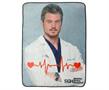 Grey's Anatomy McSteamy Fleece Throw Blanket | 45 x 60 Inches
