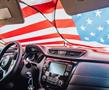 American Flag Sunshade for Car Windshield | 64 x 32 Inches