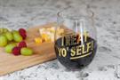 Parks and Recreation Treat Yo Self Stemless Wine Glass | Gold