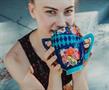Disney Alice in Wonderland Stacked Teacups Sculpted Ceramic Mug | Holds 20 Ounce