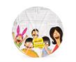 Bob's Burgers Belcher Family 10-Inch Melamine Dinner Plates | Set of 4