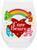 Care Bears Rainbow Heart Logo Stemless Wine Glass | Holds 20 Ounces