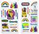 Crayola Crayon Box Retro Twist Spout Water Bottle and Sticker Set | 32 Ounces