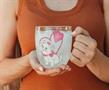 Disney The Aristocats Marie "XOXO" Glitter Handle Glass Mug | Holds 14 Ounces