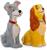 Disney Lady and The Tramp Ceramic Salt and Pepper Shaker Set