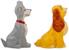 Disney Lady and The Tramp Ceramic Salt and Pepper Shaker Set