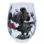 Disney Mickey and Minnie Mouse Teardrop Stemless Wine Glass | Holds 20 Ounces