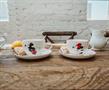 Disney Mickey and Minnie Bone China Teacup and Saucer | Set of 2