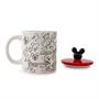 Disney Mickey Mouse Sketchbook Ceramic Mug With Lid | Holds 18 Ounces