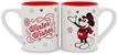 Disney Mickey and Minnie Mouse "Celebrate The Season" Ceramic Mugs | Set of 2
