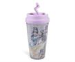 Disney Princesses Double-Walled Plastic Tumbler With Lid | Holds 16 Ounces