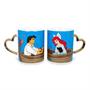Disney Ariel and Eric 14-Ounce Heart-Shaped Handle Ceramic Mugs | Set of 2