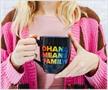 Disney Lilo & Stitch "Ohana Means Family" Rainbow Ceramic Mug and Box Sign Set