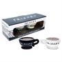 Friends Black and White Central Perk Ceramic Salt and Pepper Shakers