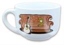 Friends Smelly Cat Central Perk 24oz Ceramic Soup Mug w/ Lid