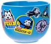 Felix the Cat the OG Felix Badges 20oz Ceramic Ramen Bowl with Chopsticks