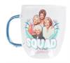 The Golden Girls Squad 14 Ounce Glitter Handle Glass Mug