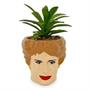 The Golden Girls Blanche 3-Inch Ceramic Mini Planter With Artificial Succulent