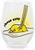 Sanrio Gudetama "Please Stop" Teardrop Stemless Wine Glass | Holds 20 Ounces