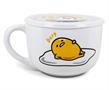 Gudetama Late Night Snack 24 Ounce Ceramic Bowl with Lid