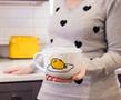 Gudetama Late Night Snack 24 Ounce Ceramic Bowl with Lid