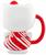 Sanrio Hello Kitty Candy Cane Dress 3D Sculpted Ceramic Mug | Holds 20 Ounces