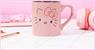Sanrio Hello Kitty Pink Outline Face Wax Resist Ceramic Mug | Holds 14 Ounces