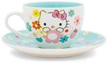Sanrio Hello Kitty Floral Bone China Teacup and Saucer Set | Holds 7 Ounces