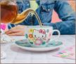 Sanrio Hello Kitty Floral Bone China Teacup and Saucer Set | Holds 7 Ounces