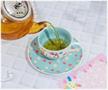 Sanrio Hello Kitty Floral Bone China Teacup and Saucer Set | Holds 7 Ounces