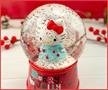 Sanrio Hello Kitty "Merry Holly Happy" Snow Globe | 6 Inches Tall