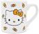 Sanrio Hello Kitty Candy Corn Wax Resist Ceramic Pottery Mug | Holds 14 Ounces