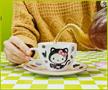 Sanrio Hello Kitty Black Cat Bone China Teacup and Saucer Set | Holds 7 Ounces
